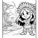 Desenhos dos povos indígenas para colorir