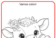 Desenhos para colorir vaca fofinha Desenhos para colorir vaca fofinha