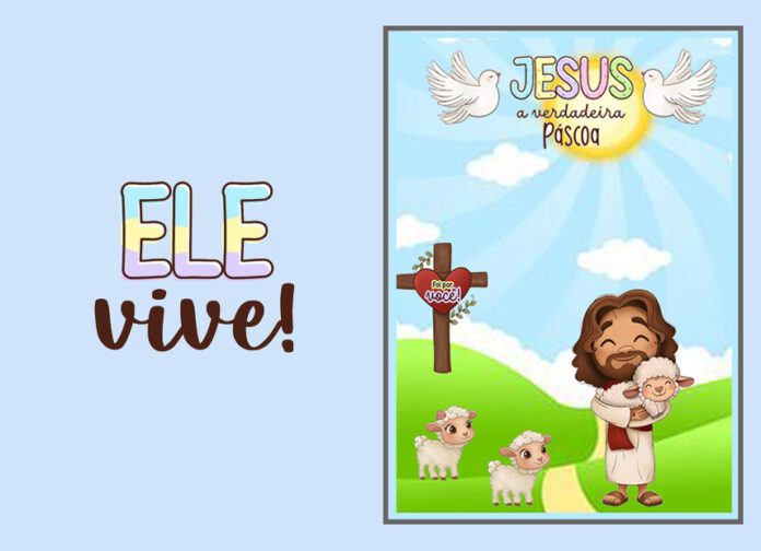 Lembrancinha “Livrinho Jesus, a Verdadeira Páscoa”