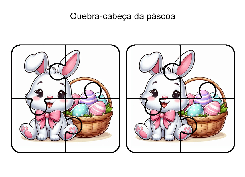 Lembrancinha Quebra-cabeça Páscoa