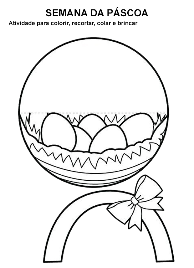 Lembrancinha de Páscoa Cestinha que Balança