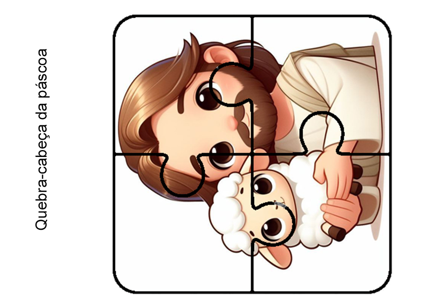 Lembrancinha de Páscoa cristã quebra-cabeça
