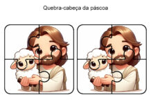 Lembrancinha de Páscoa cristã quebra-cabeça Lembrancinha de Páscoa cristã quebra-cabeça