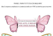 Painel para Foto Dia da Mulher – Tema borboleta 1 Painel para Foto Dia da Mulher – Tema borboleta 1