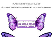Painel para Foto Dia da Mulher – Tema borboleta Painel para Foto Dia da Mulher – Tema borboleta