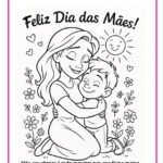 7 desenhos para colorir com o tema “mães”