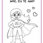 7 desenhos para colorir com o tema “mães”
