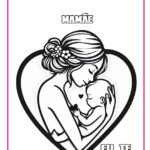7 desenhos para colorir com o tema “mães”