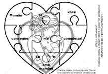 Atividade de Dia das Mães com quebra-cabeça Atividade de Dia das Mães com quebra-cabeça