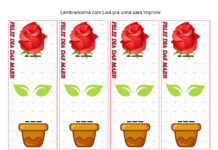 Marca-página para o Dia das Mães com lixa Marca-página para o Dia das Mães com lixa