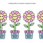 lembrancinha de Dia das Mães – Marca-página Flor com Lixa