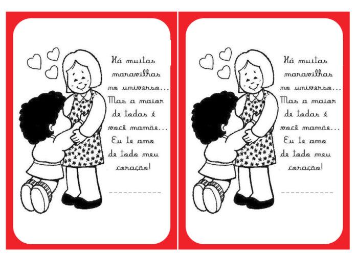 4 Desenhos para colorir do Dia das Mães