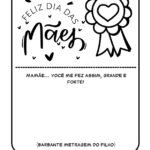 Cartão de Dia das Mães para colorir
