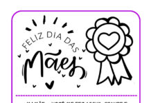 Cartão de Dia das Mães para colorir Cartão de Dia das Mães para colorir