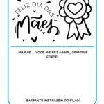 Cartão de Dia das Mães para colorir
