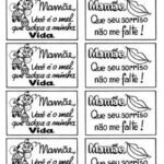 Cartãozinhos para colorir do Dia das Mães
