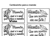 Cartãozinhos para colorir do Dia das Mães Cartãozinhos para colorir do Dia das Mães