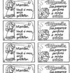 Cartãozinhos para colorir do Dia das Mães