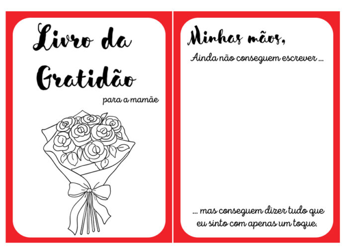 Lembrancinha - Livro de Gratidão para a Mamãe