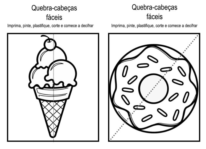 Quebra-Cabeças Fáceis para Colorir