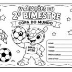 5 Capas de Avaliações do 2º Bimestre – Tema Copa do Mundo