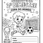 5 Capas de Avaliações do 2º Bimestre – Tema Copa do Mundo