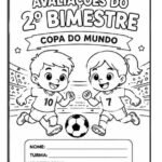5 Capas de Avaliações do 2º Bimestre – Tema Copa do Mundo
