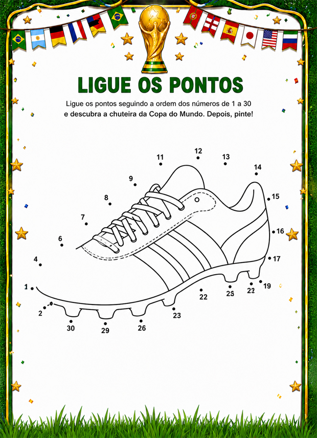 Atividades Ligue os Pontos Tema Copa do Mundo
