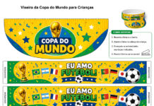 Viseira da Copa do Mundo para Crianças Viseira da Copa do Mundo para Crianças Atividade Criativa para Educação Infantil e Séries Iniciais