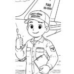 3 Desenhos Dia do Soldado – Aeronáutica para Colorir