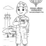 3 Desenhos Dia do Soldado – Aeronáutica para Colorir