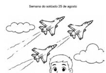 3 Desenhos Dia do Soldado – Aeronáutica para Colorir 3 Desenhos Dia do Soldado – Aeronáutica para Colorir