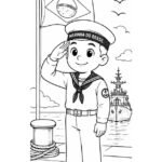 3 Desenhos Dia do Soldado – Marinha para Colorir
