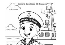 3 Desenhos Dia do Soldado – Marinha para Colorir 3 Desenhos Dia do Soldado – Marinha para Colorir