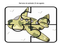 4 Quebra-Cabeças Dia do Soldado para Imprimir 4 Quebra-Cabeças Dia do Soldado para Imprimir