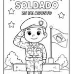 Atividade Dia do Soldado para Imprimir – 5 Desenhos para Colorir