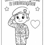 Atividade Dia do Soldado para Imprimir – 5 Desenhos para Colorir