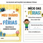 Bloquinho de Anotações das Férias